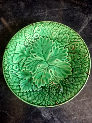 Ancienne assiette barbotine - assiette,
